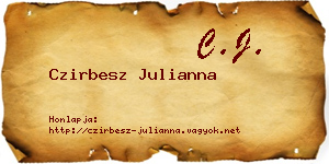Czirbesz Julianna névjegykártya