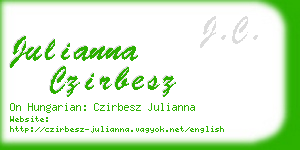 julianna czirbesz business card